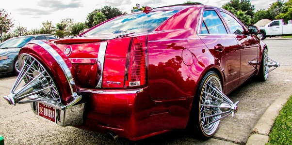 Candy Red Cadillac on Swangas 84's